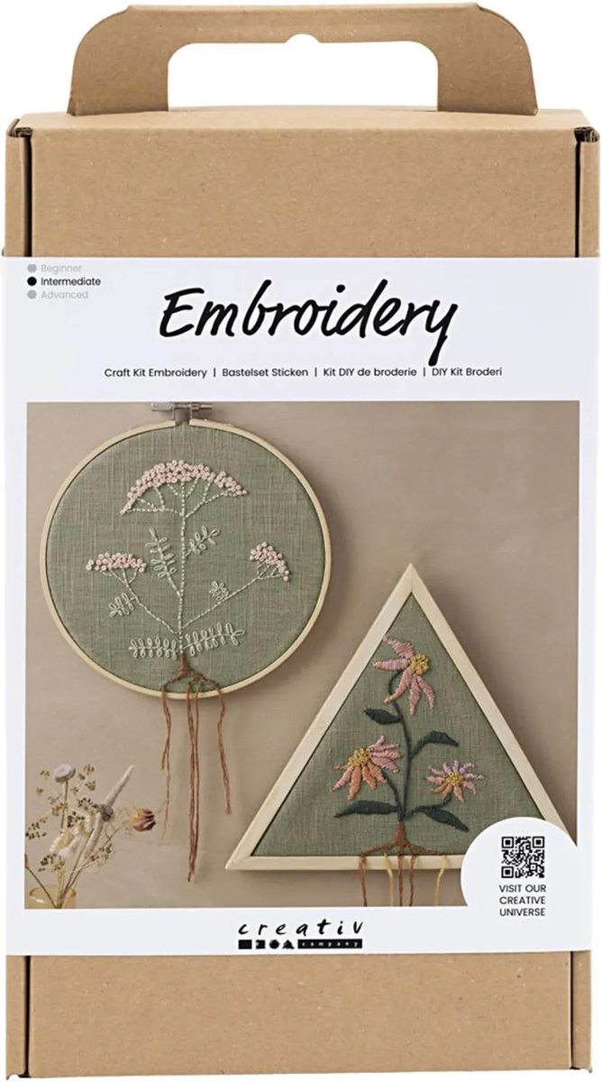Entreprise créative https : www.ccobby.nl hobbyset-embroidery-embroidery-frame-dusty-green-1-box