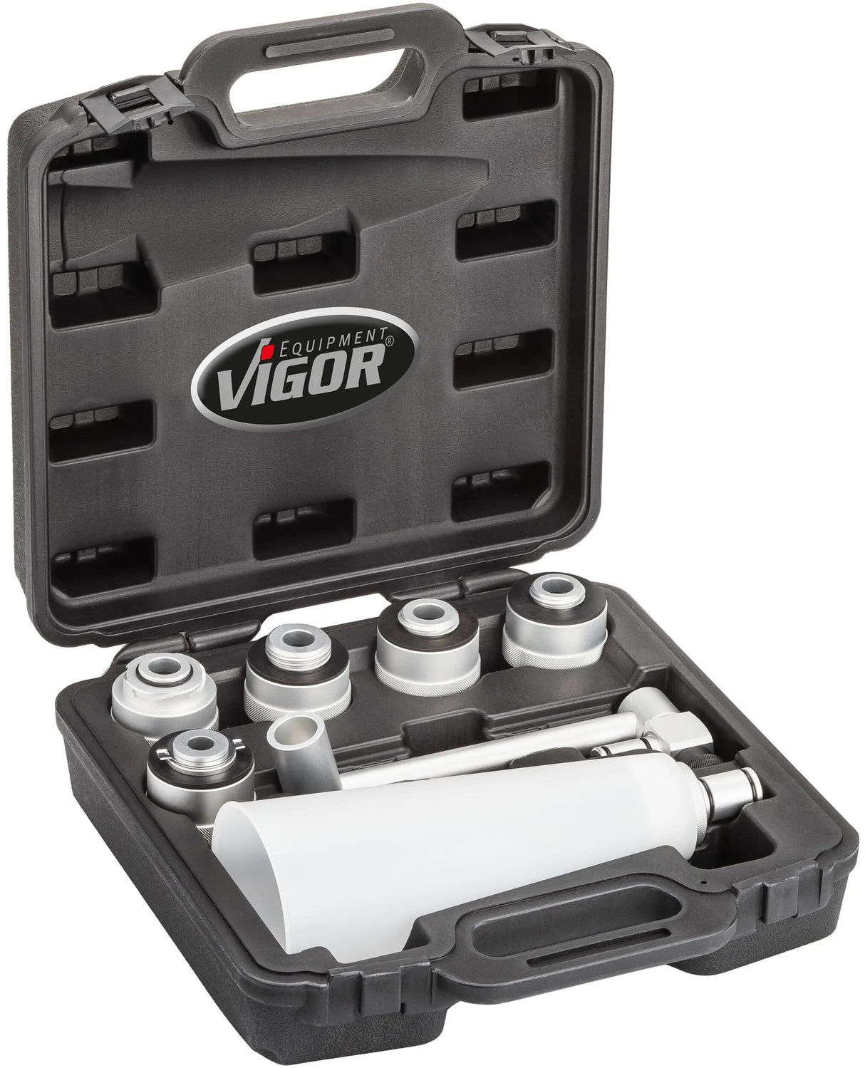 Vigor oil filler adapter set v6027 oil filler adapter set vigot 7-part