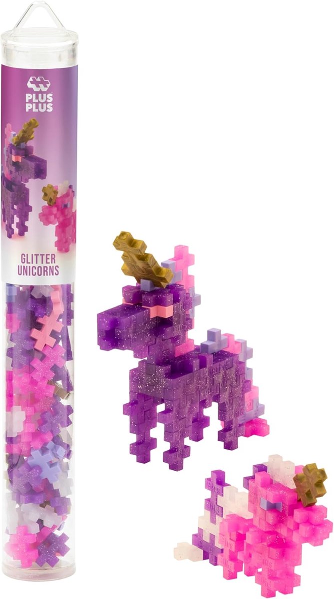 Licorne à paillettes Plus-Plus - Jeu de construction 100 pièces - 4373 - Jouets de construction - Jouets de construction - Set avec blocs de construction - à partir de 5 ans