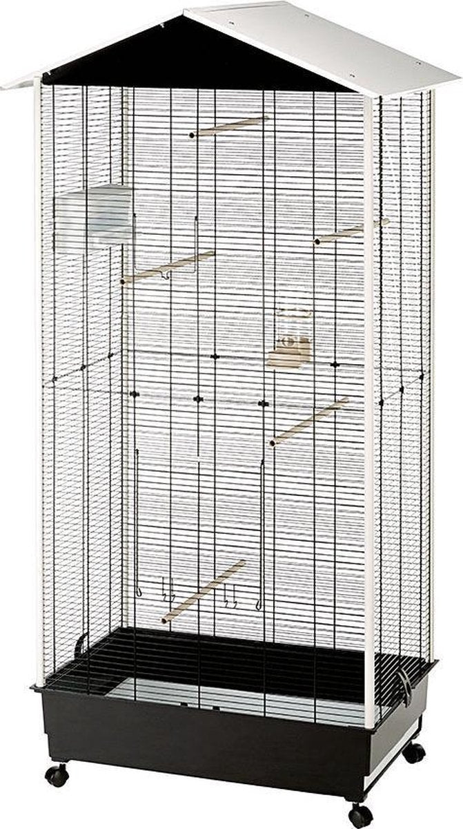 Ferplast note - volière à oiseaux - grande - avec roulettes - tiroir amovible