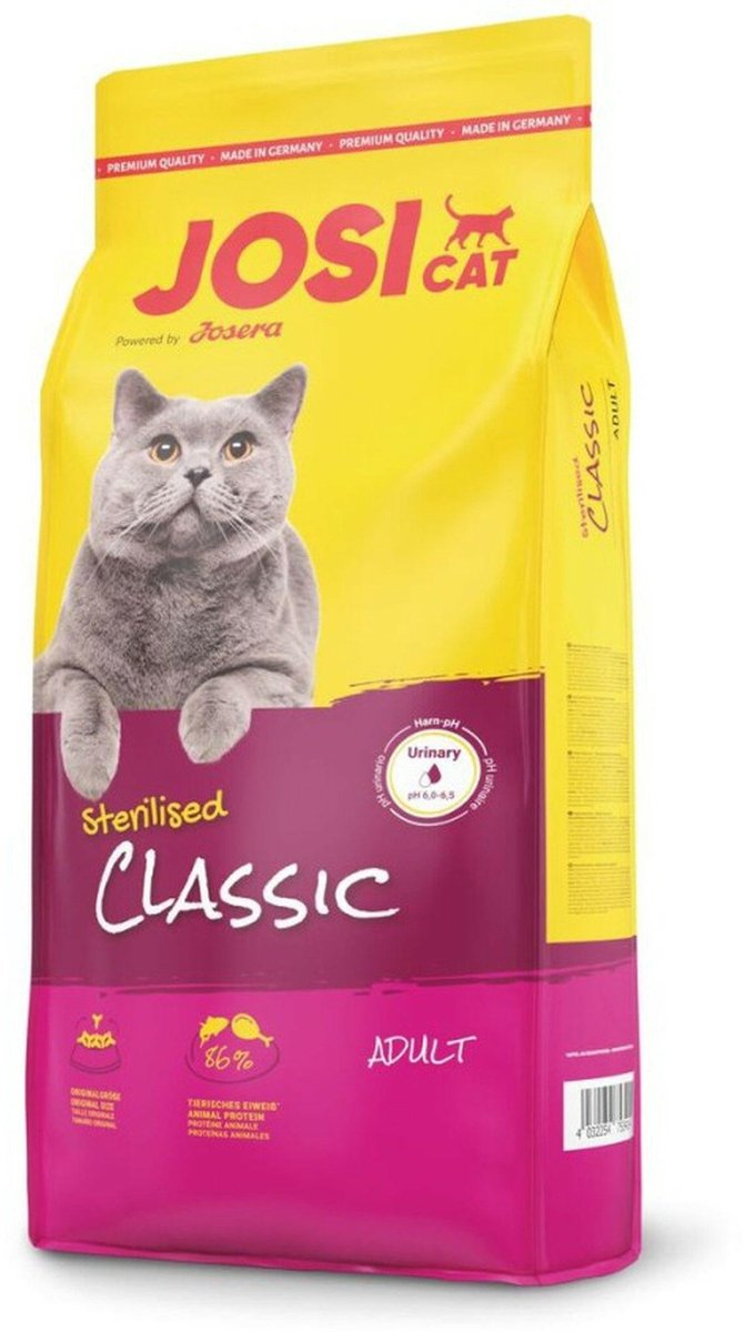 Josera josicat stérilisé classique - nourriture pour chat - 10kg - riche en protéines - faible en gras