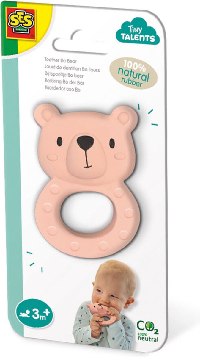 Ses tiny talents jouet de dentition bo ours - 100% caoutchouc naturel