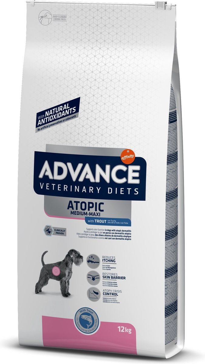 Advance Veterinary Diet Dog - Soin atopique - Medium Maxi - Nourriture pour chien - 12 kg