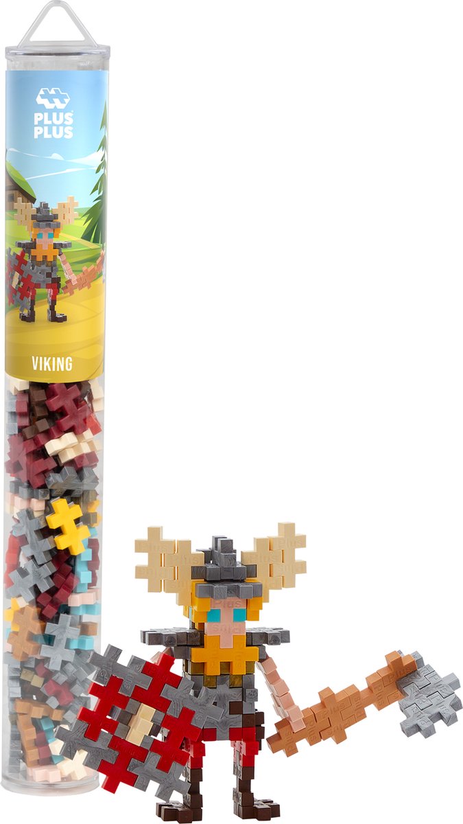 Jeu de construction Plus-Plus Tube Viking 100 pièces - 4311 - jouets de construction - jouets de construction - ensemble avec blocs de construction - à partir de 5 ans