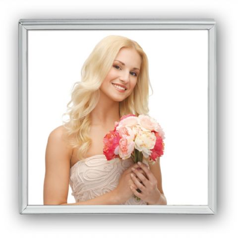 Cadre photo Zep 120s01-66 plaqué argent 15x15 cm