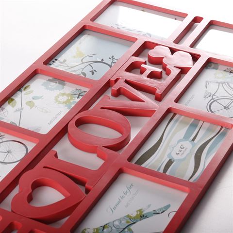Cadre photo Zep xb5055r géant rouge pour 10 photos