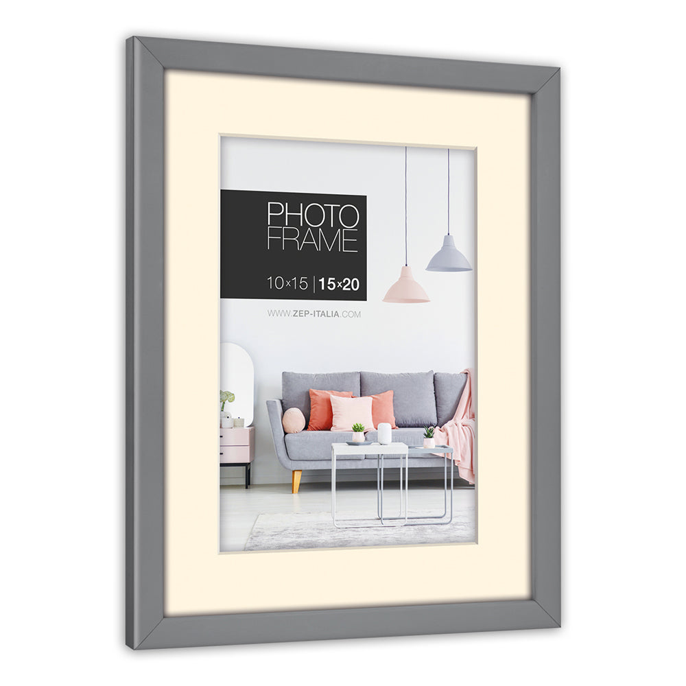 Zep cadre photo np68g gris edison 10x15 15x20 cm