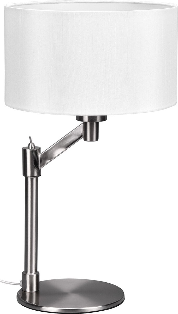 Trio cassio - lampe de table - nickel mat - excl. 1x e27 4,9w