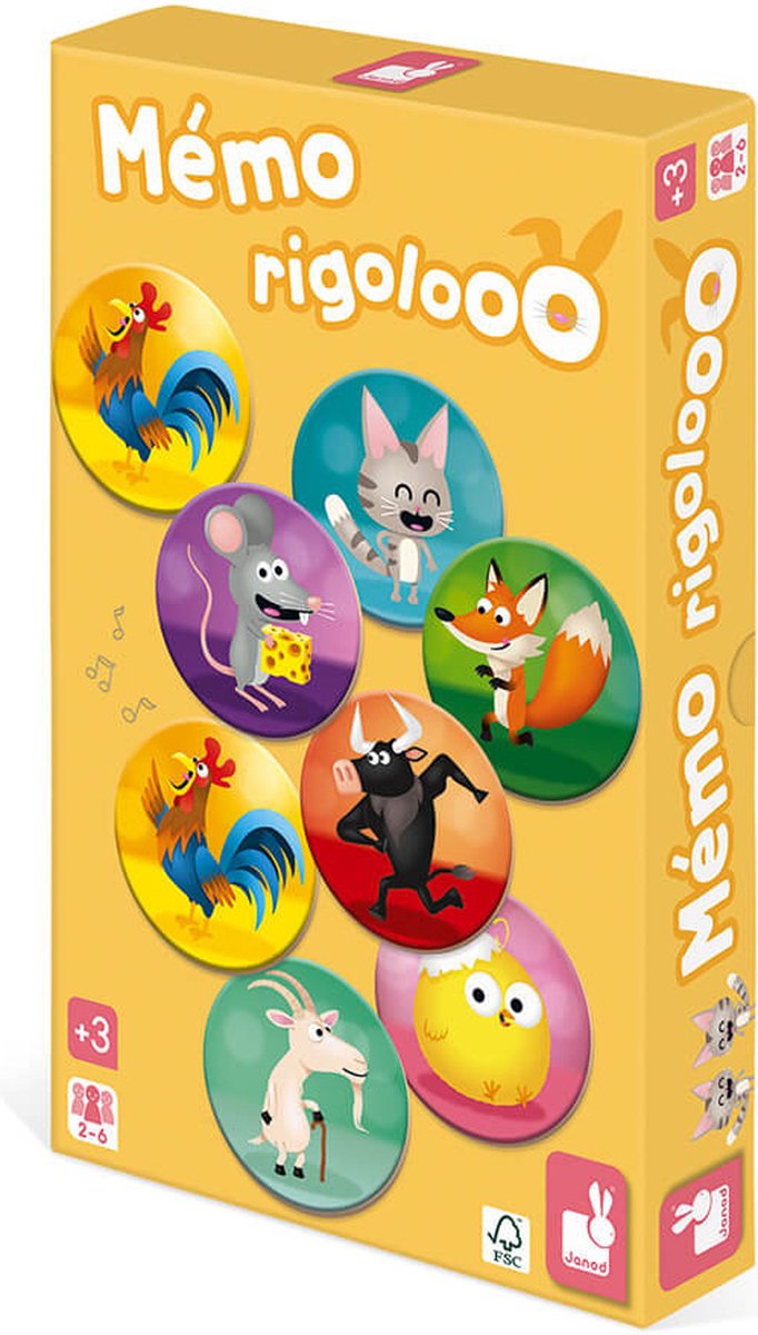 Janod - jeu de mémoire - rigolooo
