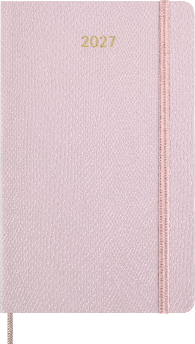 Agenda Moleskine 12 mois - 2027 - précieux éthique - hebdomadaire - grand - mamba - rose