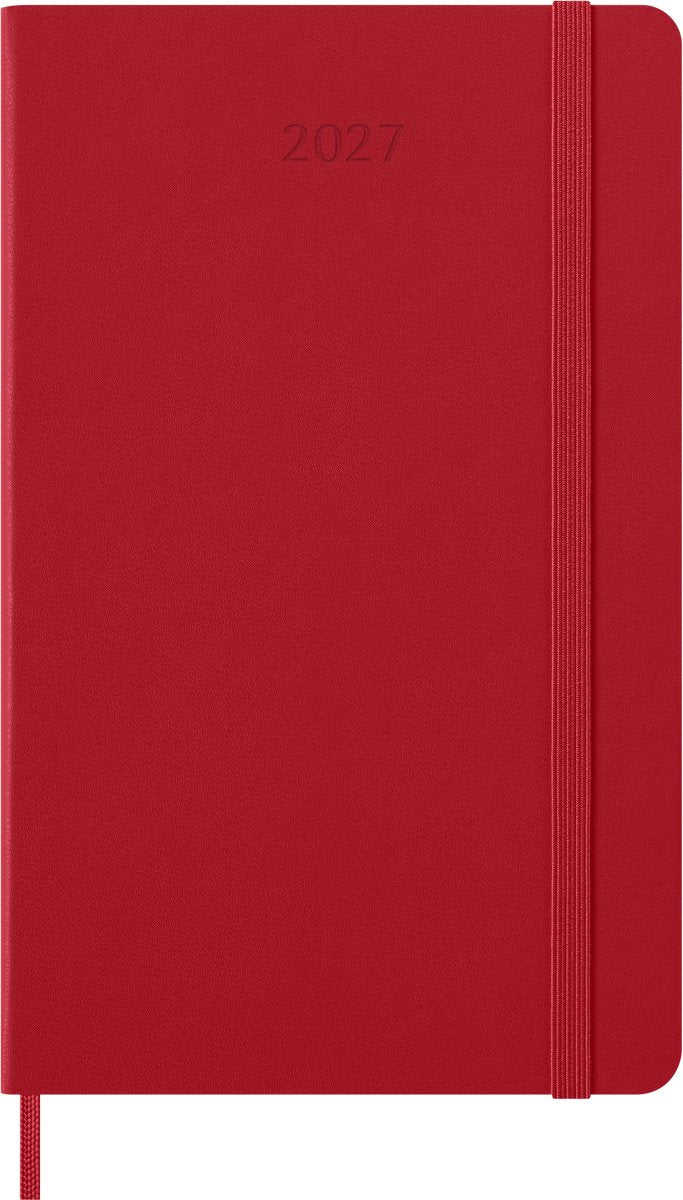 Agenda Moleskine 12 mois - 2027 - quotidien - grand - couverture rigide - rouge