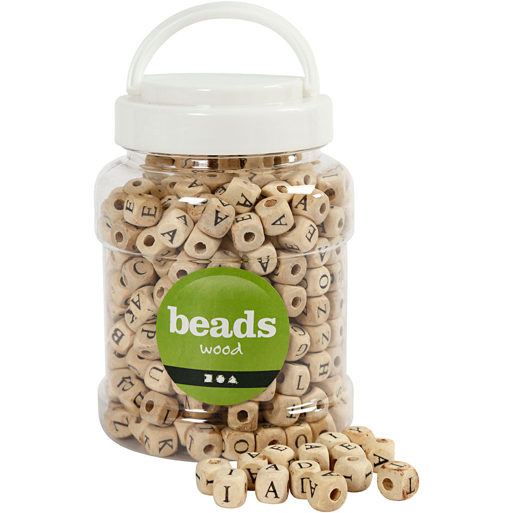 Société créative https : www.cchobby.nl perles-en-bois-taille-9x9x9-mm-taille du trou-3-mm-environ-400-pièce-185-gr-400-ml-1-seau