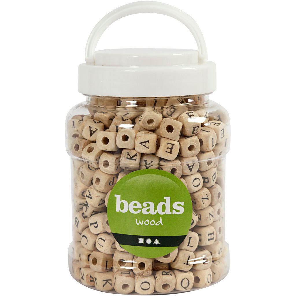 Société créative https : www.cchobby.nl perles-en-bois-taille-9x9x9-mm-taille du trou-3-mm-environ-400-pièce-185-gr-400-ml-1-seau