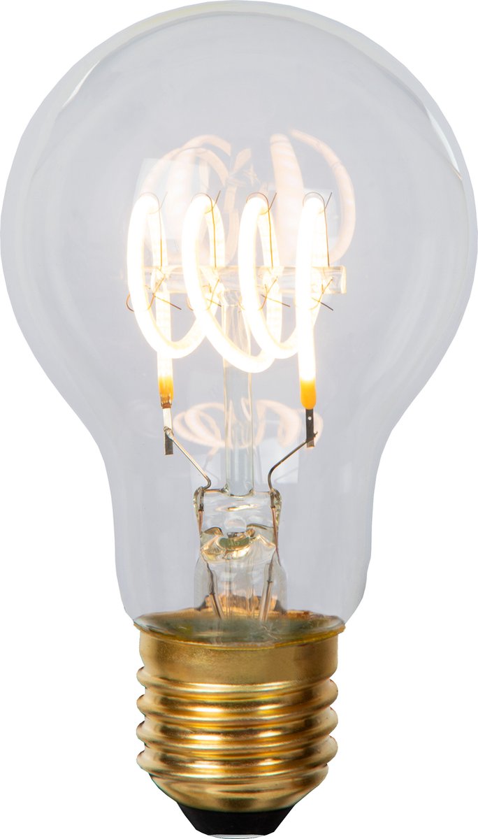 Lucide a60 - lampe à filament - ø 6 cm - LED dimmable - E27 - 1x4,9W 2700K - transparent