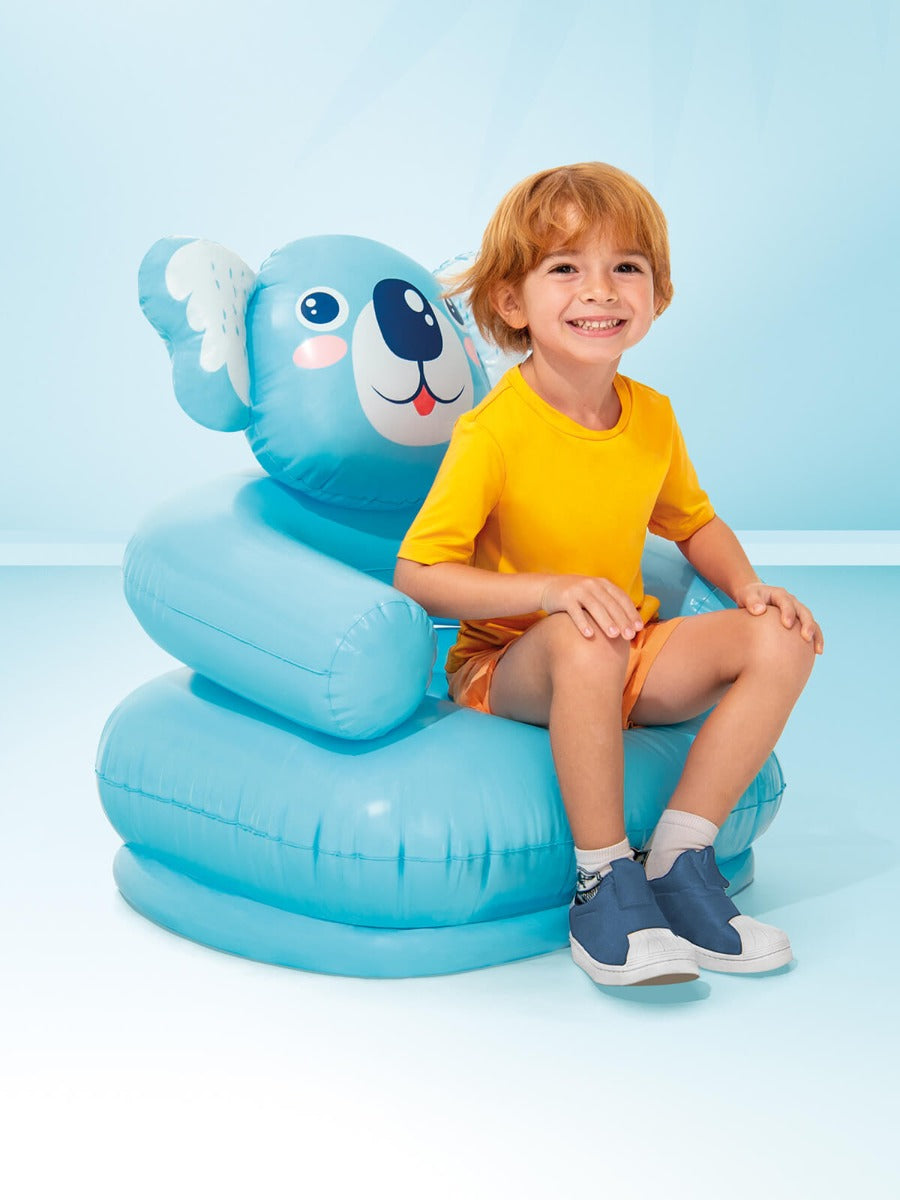 Chaise haute Intex 'happy animal' bleue