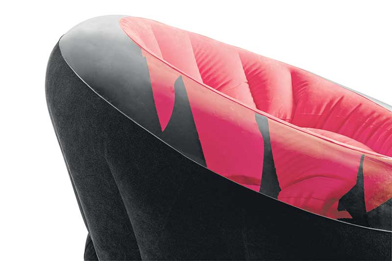Intex chaise longue ronde empire rose