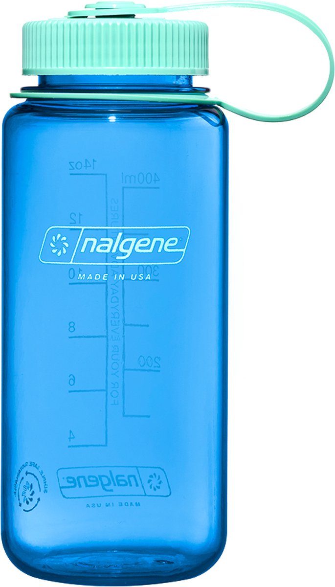 Nalgene - bouteille à large goulot - gourde - bouteille d'eau - étanche - 500 ml - sans bpa - sustain - bleu bleuet