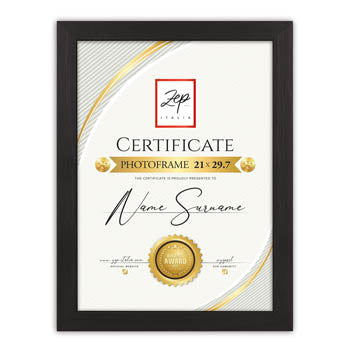 Zep v4729b certificat noir 29,7x42 cm