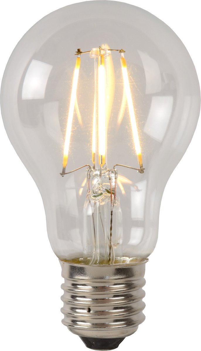 Lucide a60 classe b - lampe à filament - ø 6,4 cm - LED dimmable - E27 - 1x7W 2700K - transparent