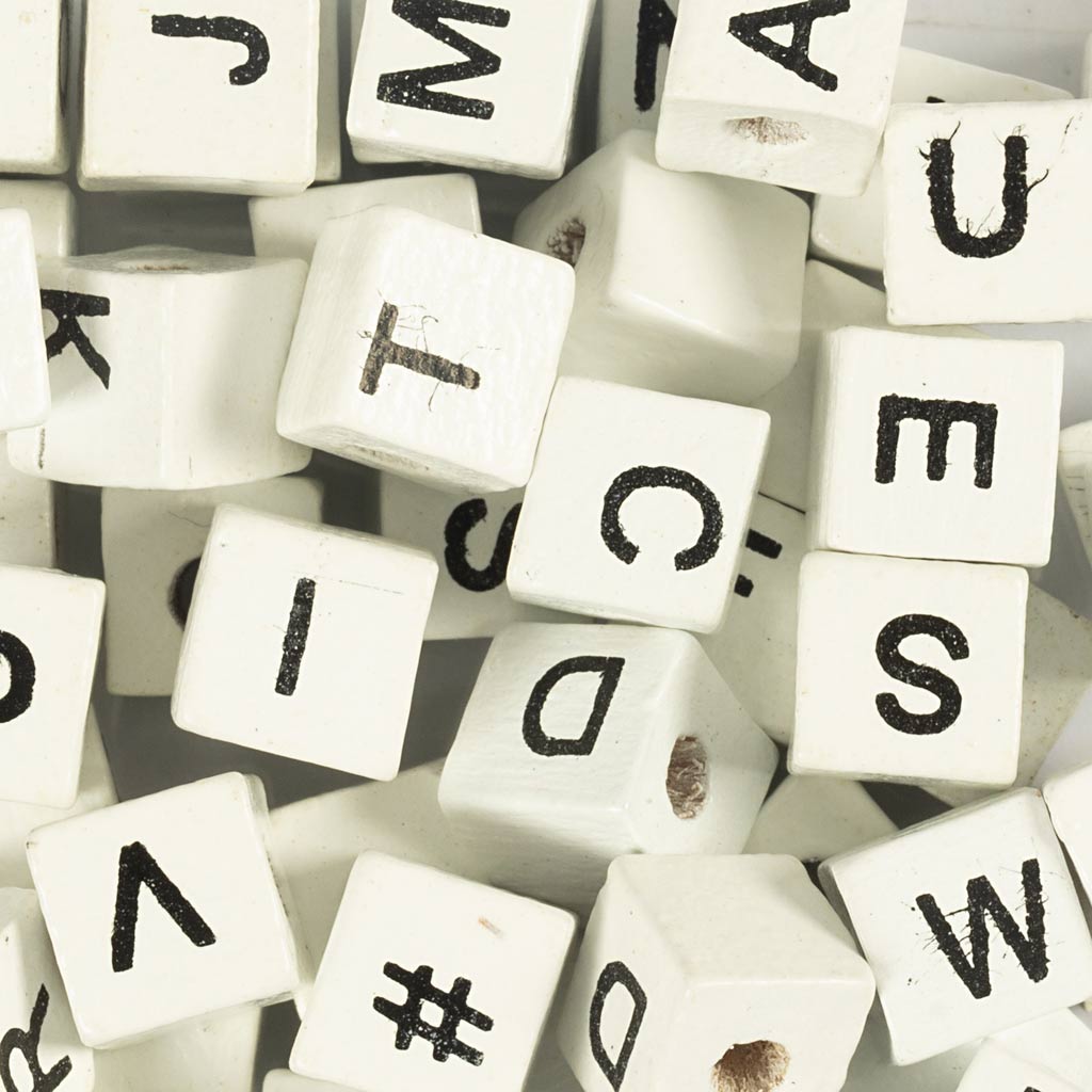 Creativ Company Letter Beads White A-Z, 92st.
