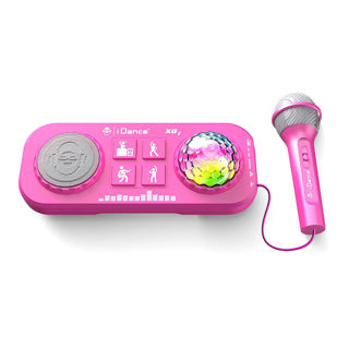 Idance party mix set rose avec lumière, son et microphone