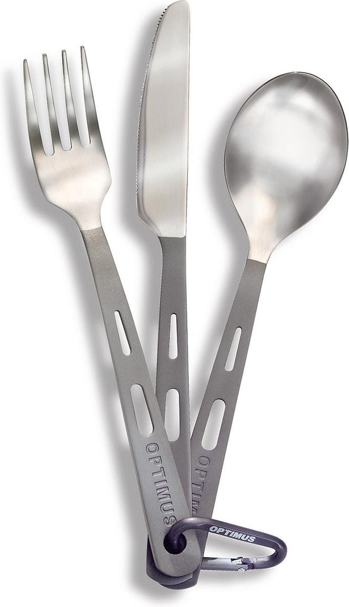 Optimus en optimus Titanium Ménagère 3 pièces - Couverts de Camping - Titane