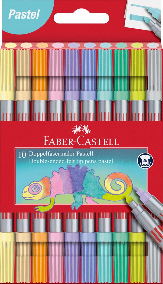 Feutres Faber-castell - duo - 10 pièces - pastel - fc-151112