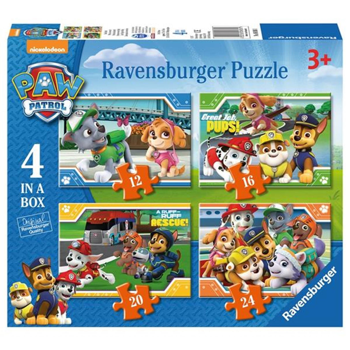 Ravensburger puzzle patte patrouille, 4-en-1