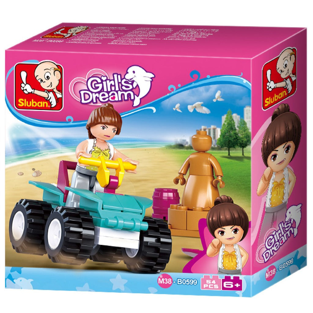 Sluban m38-b0599 quad de plage de rêve pour filles 54 pièces