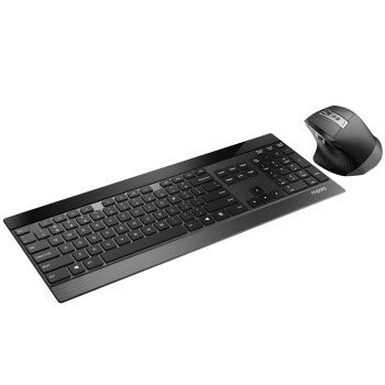 Rapoo 9900m ensemble de bureau multimode ultra-mince sans fil ui noir