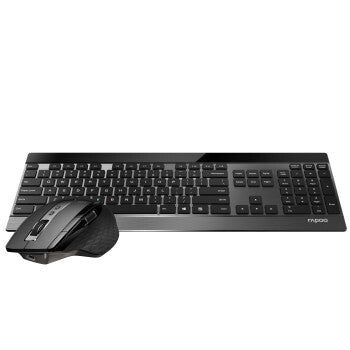 Rapoo 9900m ensemble de bureau multimode ultra-mince sans fil ui noir