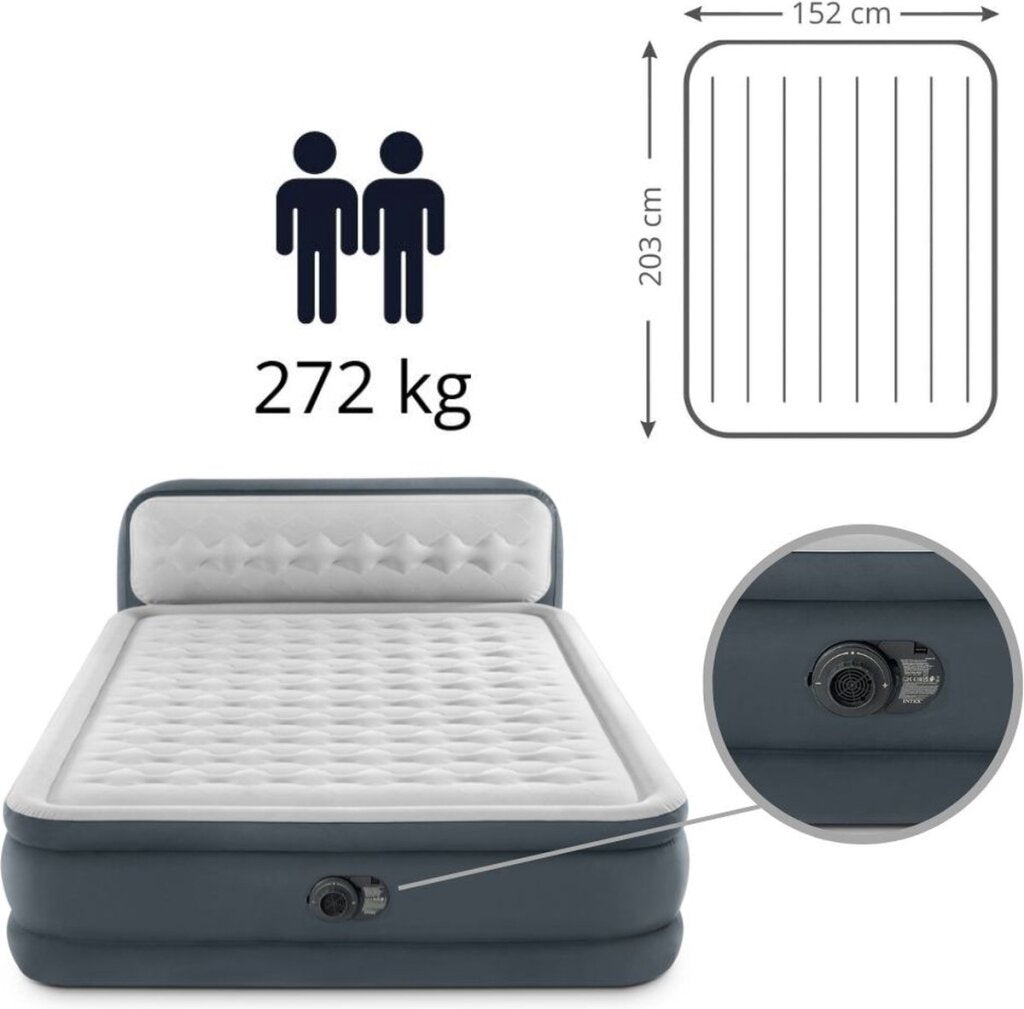 Lit d'air intex ultra peluche avec tête de lit