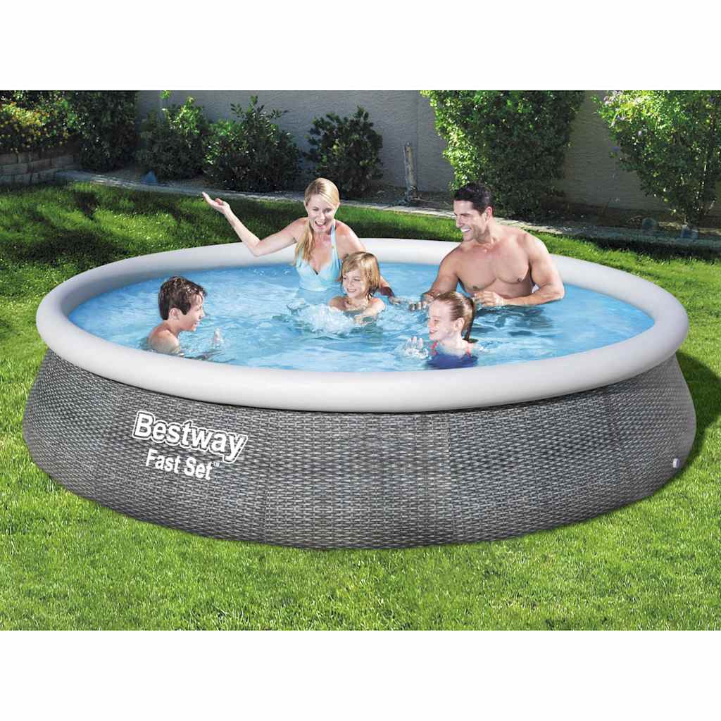 Bestway Piscine Fast Set autour de Rattan, 396 cm