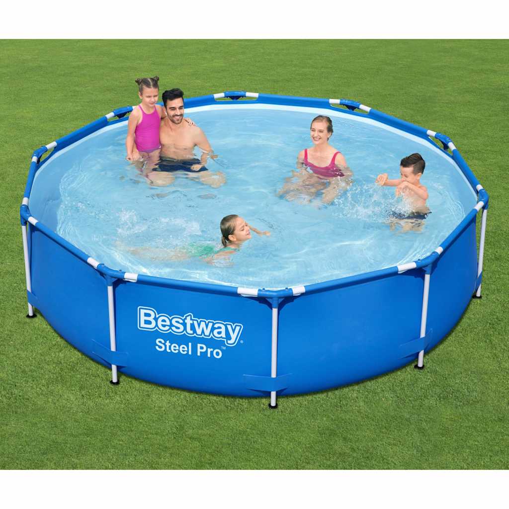 Bestway piscine acier pro set rond 305 (bleu, avec pompe de filtration (220-240v))