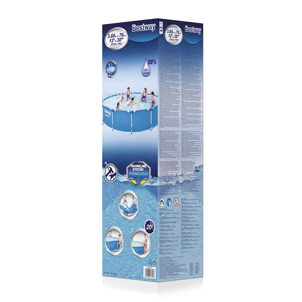 Piscine Bestway cadre pro acier 366x76 cm