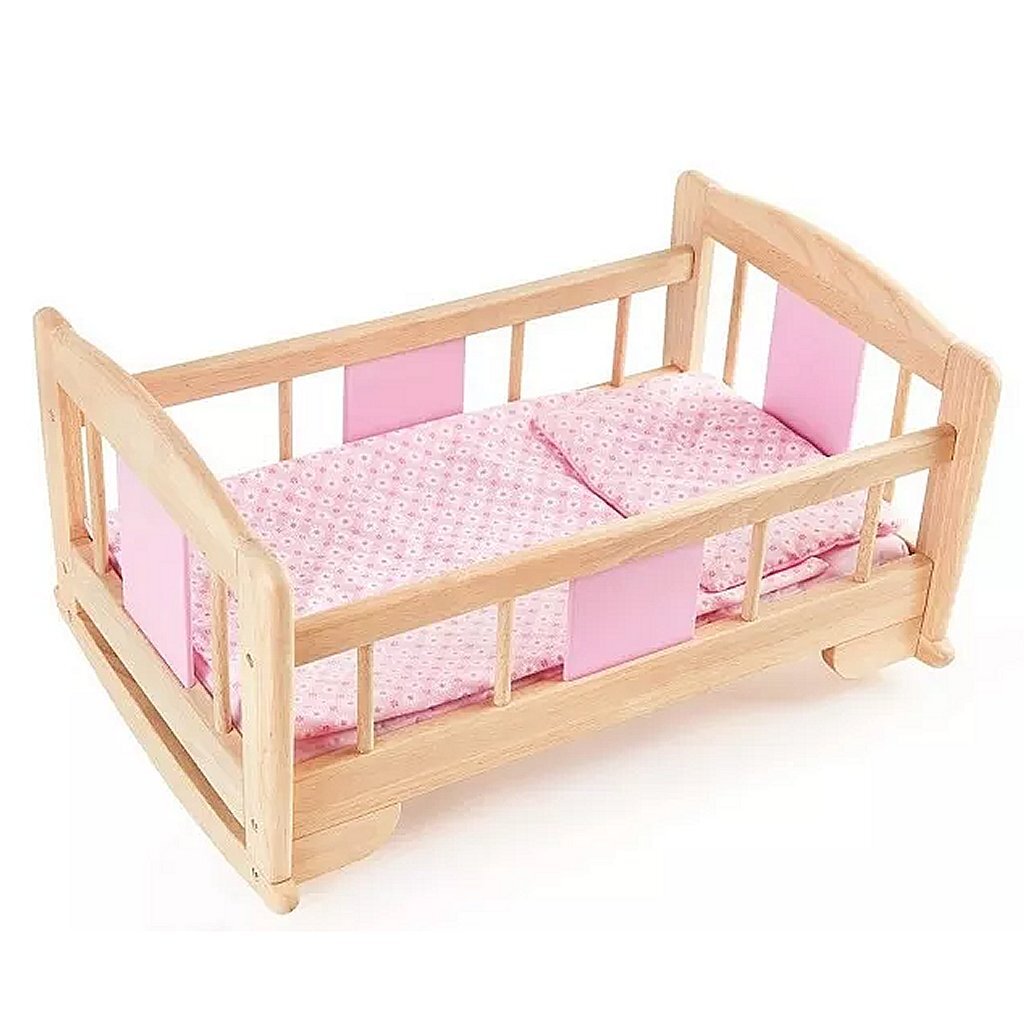 Lit balançoire pour poupée en bois Pintoy 53 cm