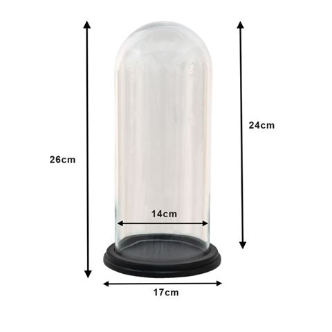 Cloche Clayre eef 6gl3472 transparent 17x26 cm
