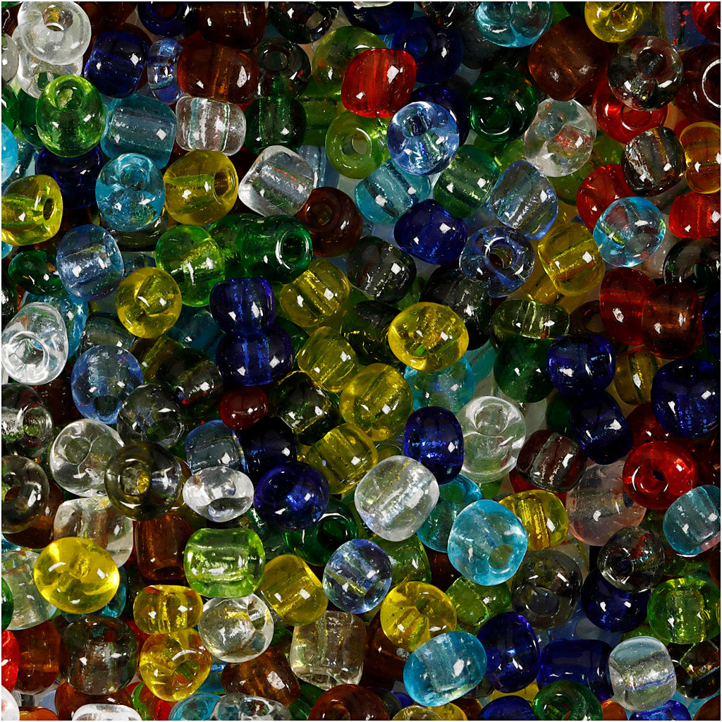 Creativ Company Rocailles Verre transparent, 130 grammes