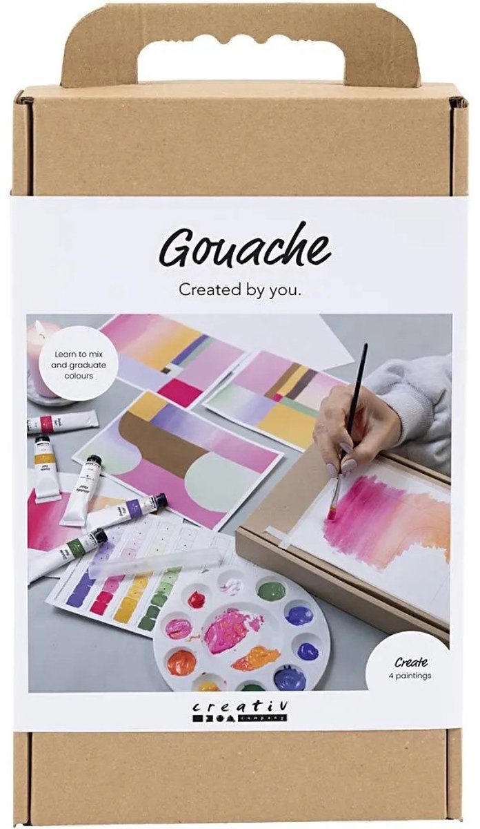 Société créative https : www.ccobby.nl hobbyset-gouache-paintings-diverse-colors-1-box