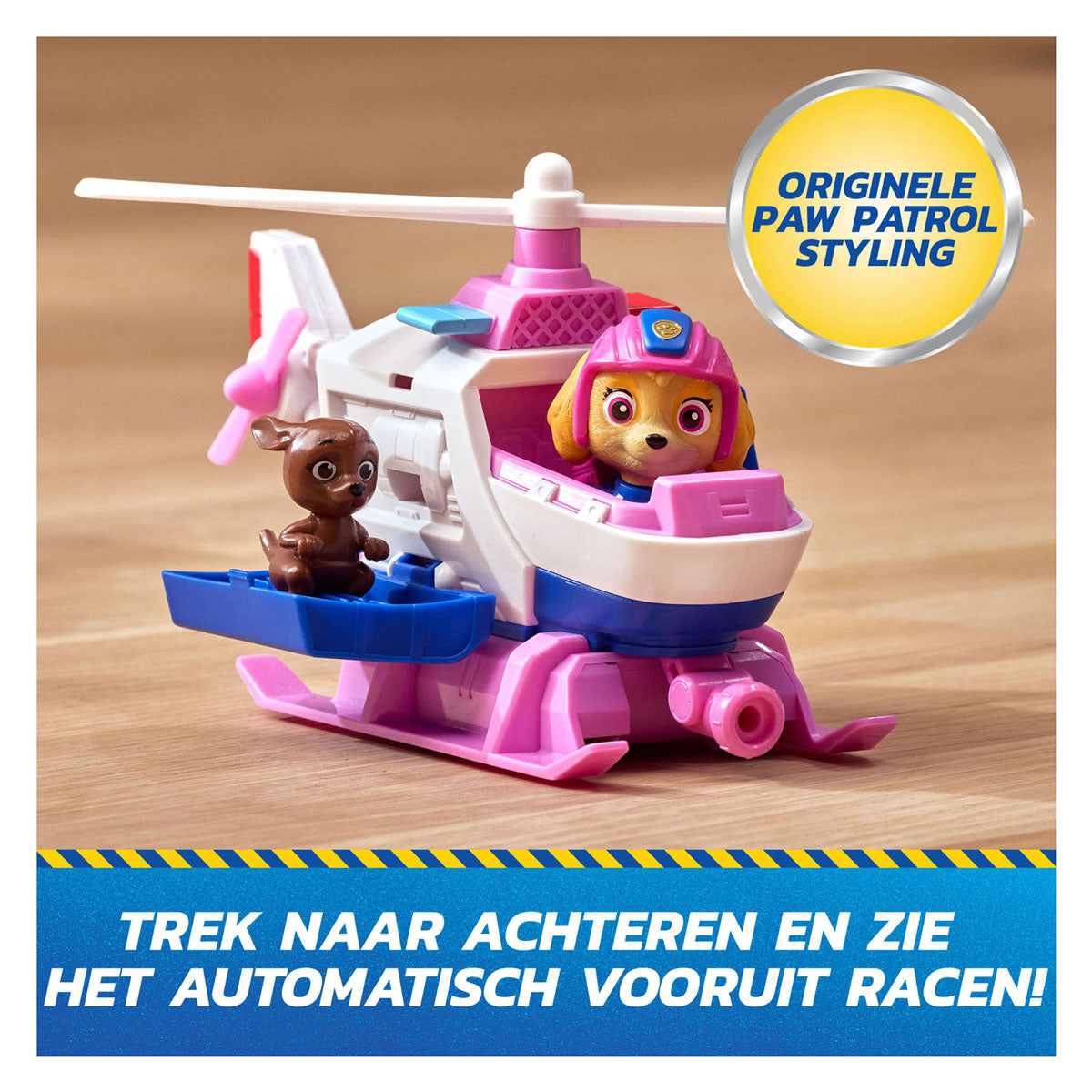 Paw Patrol - Recherche et Sauvetage - Hélicoptère Skye avec fonction de rétraction de 2 figurines - Véhicules jouets