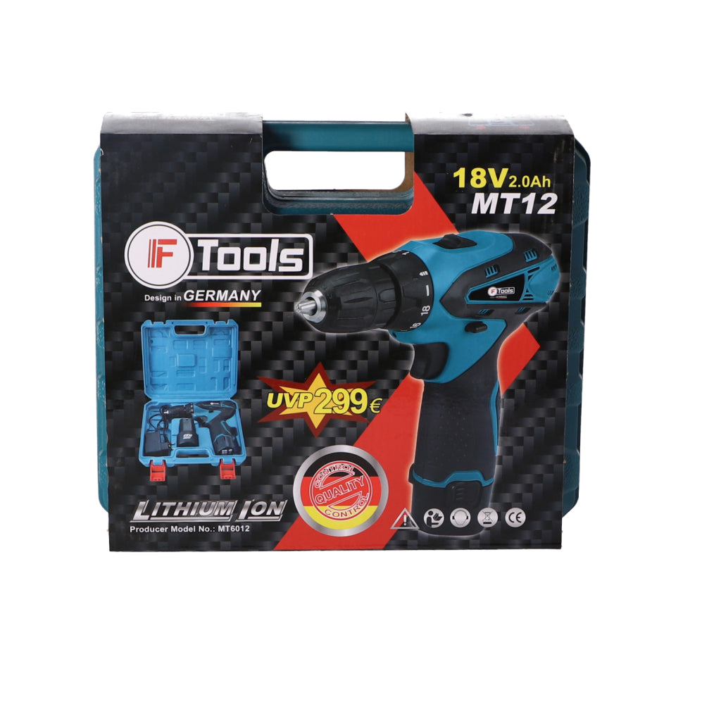 Coffret d'outils de perceuse sans fil F-tools dans un étui