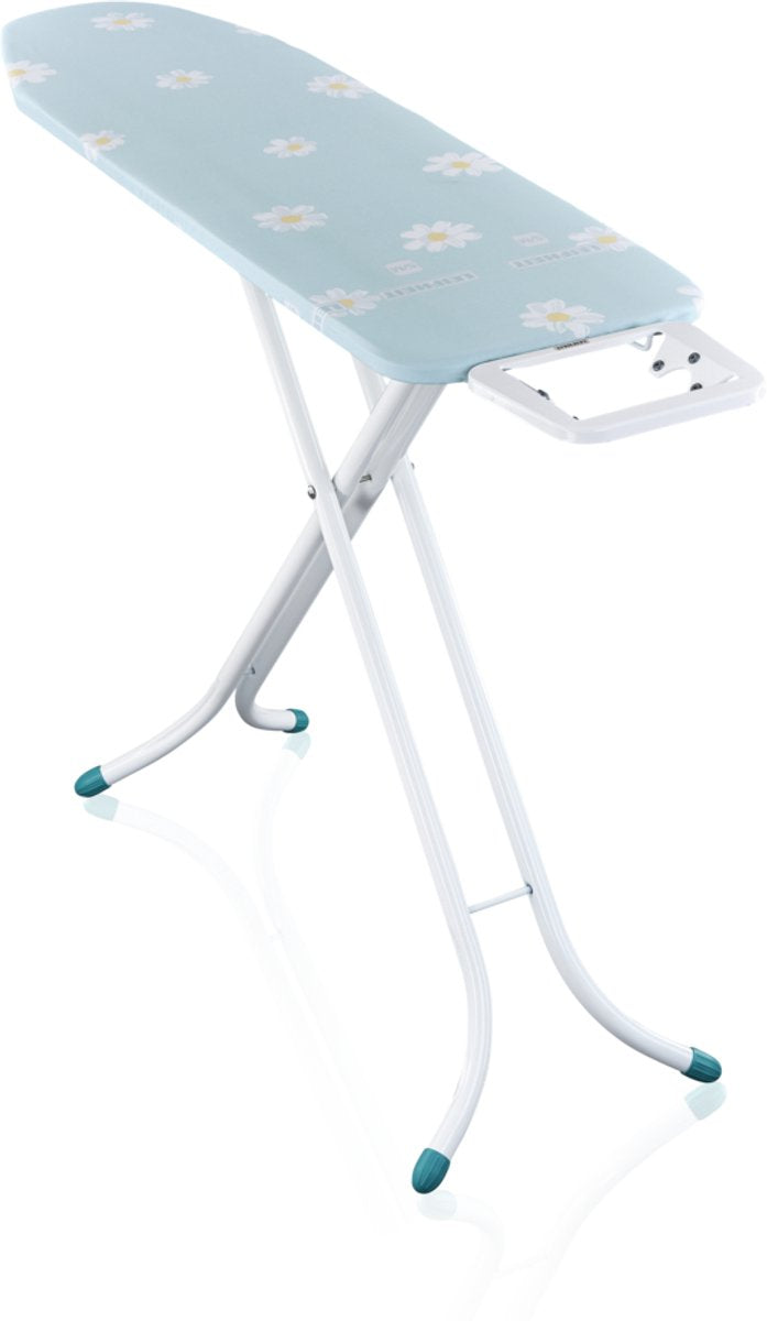 Leifheit table à repasser classic m compact - 120x38 cm - fleurs bleu clair