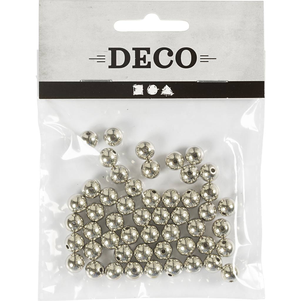 Creativ Company Beads Silver, 50st.