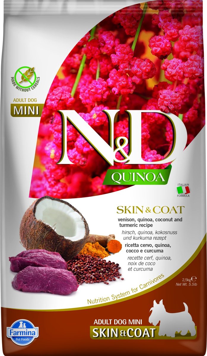 N d quinoa nourriture pour chien pelage de peau petit cerf large 2,5 kg