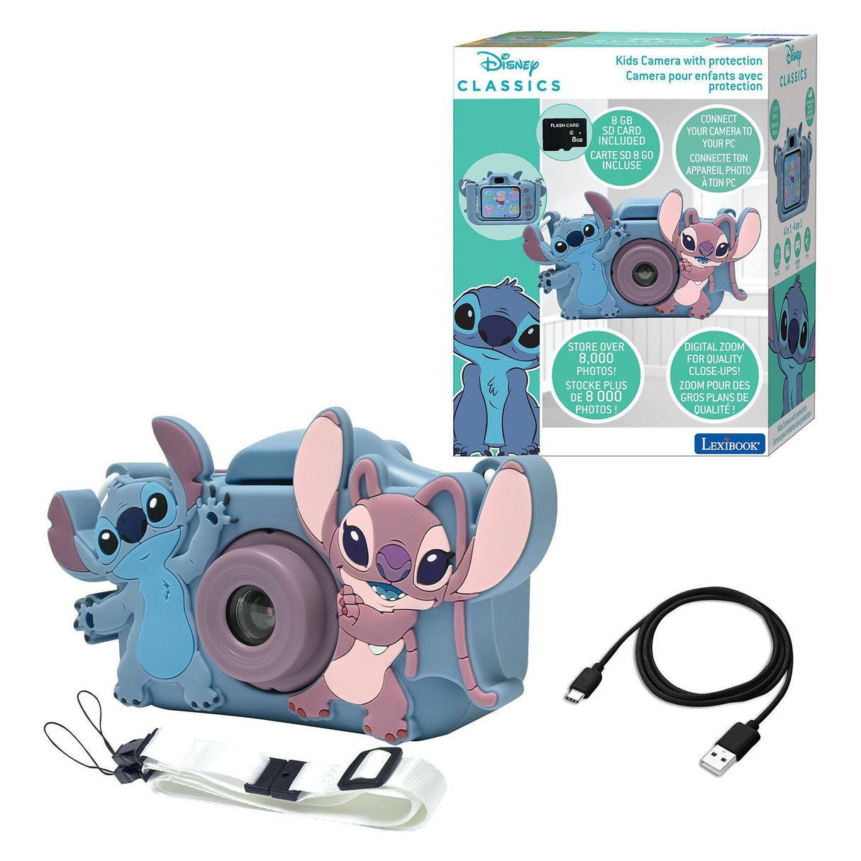 Appareil photo pour enfants Lexibook avec protection contre les points
