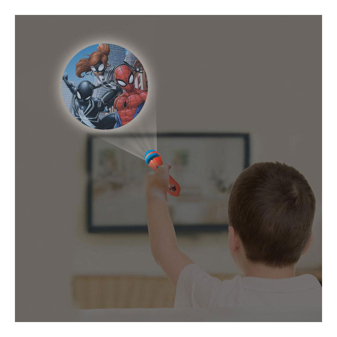 Lexibook projecteur à histoires et lampe torche spiderman