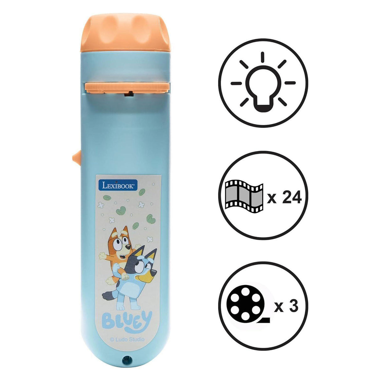 Projecteur d'histoires Lexibook et lampe de poche bluey