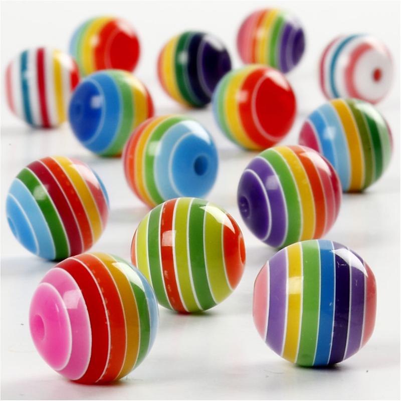 Creativ company perles arc-en-ciel multi-mélange, 50 pcs.