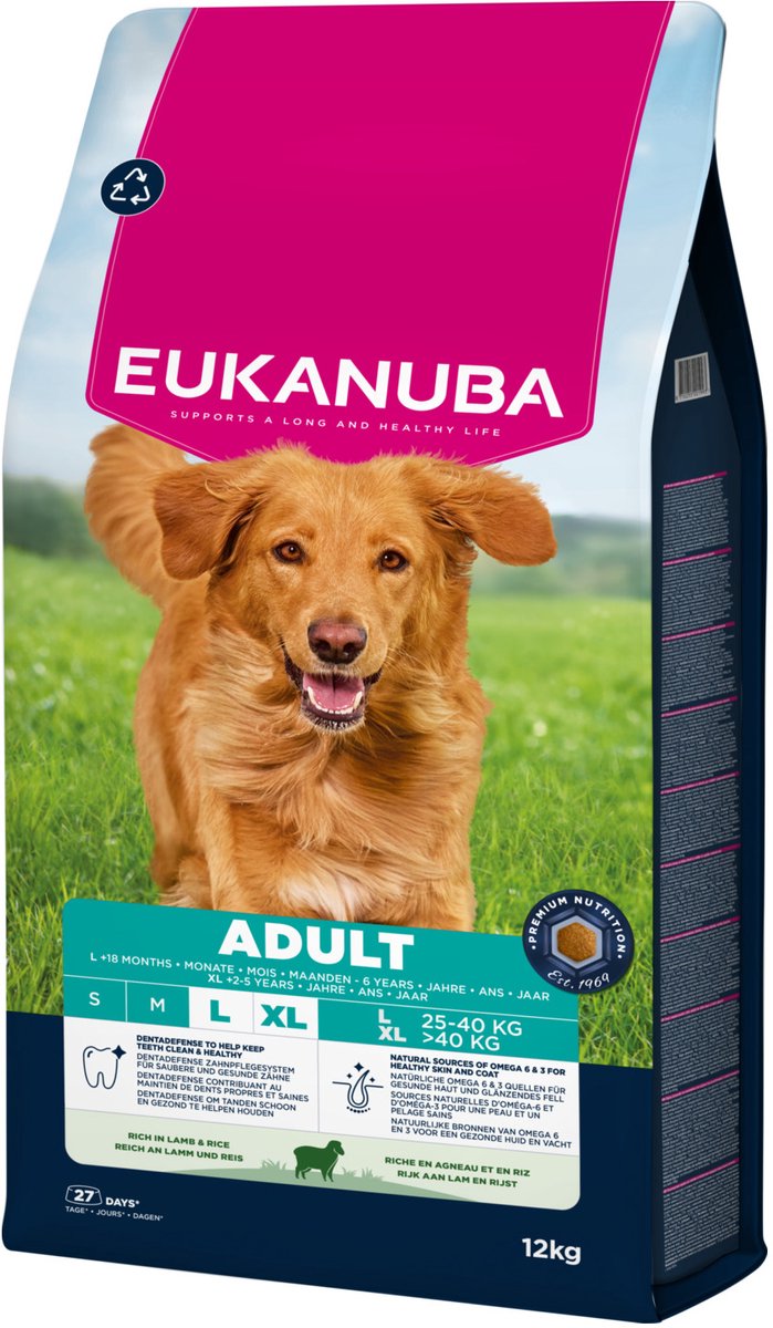Eukanuba adulte riz à l'agneau large - nourriture pour chien - 12 kg