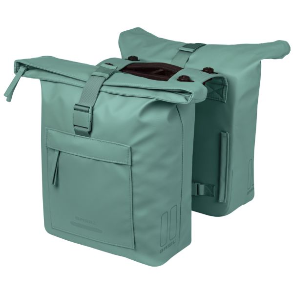 Sacoche de vélo double Basil brooklyn mik 41l 14 x 30 x 37 cm - vert